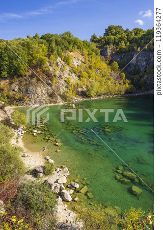 Benatina travertine, natural monument and protected landscape area Vihorlat, Slovakia 119364277