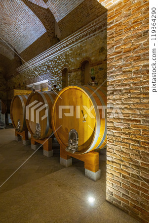 Wine cellar in Canale, Piedmont, Italy 119364290
