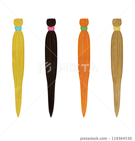 各種顏色的頭髮捐贈插圖集 119364530