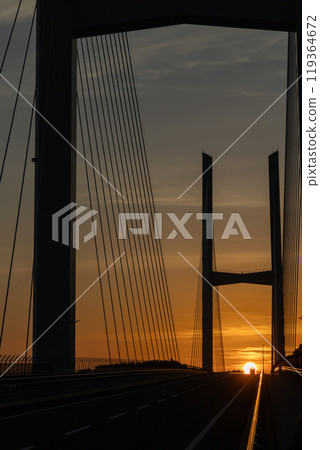 Sunset on the bridge Sunset on the bridge 119364672