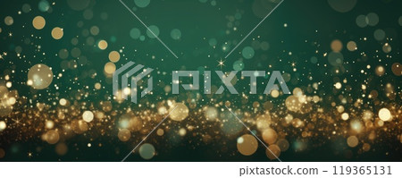 golden and green christmas glitter background banner 119365131
