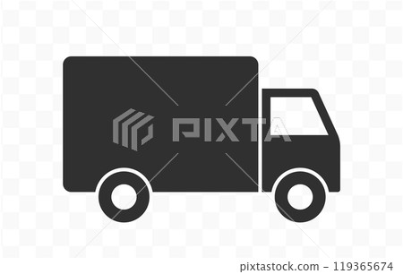 Delivery Truck Icon symbol. Fast delivery logo sign. Ideal for Shipping and Logistics. Vector illustration image. 119365674