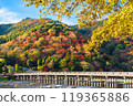 Kyoto Arashiyama Autumn Togetsu Bridge 119365886