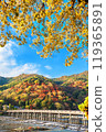 Kyoto Arashiyama Autumn Togetsu Bridge 119365891