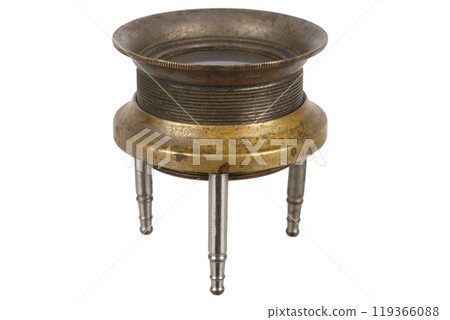 Vintage nautical tripod magnifying glass for reading map. Vintage nautical tripod magnifying glass for reading map. 119366088