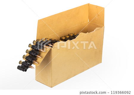 Machine Gun Ammo Belt with Ammunition Machine Gun Ammo Belt with Ammunition 119366092