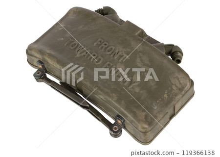 M18 Claymore mine is a directional anti-personnel mine developed for the United States Armed Forces. 119366138