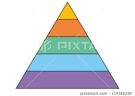 Colorful hierarchical pyramid illustration 119366289