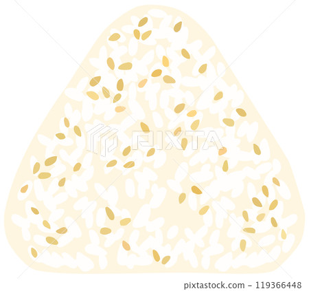 White sesame rice ball illustration vector material 119366448