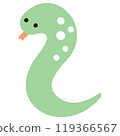 Illustration of a snake sticking out its tongue 119366567