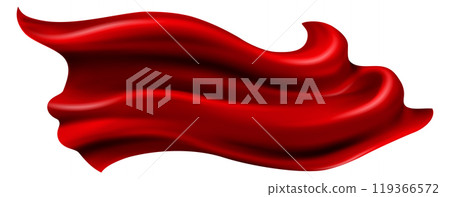 Red cloth waving. Silk fabric with satin gloss Red cloth waving. Silk fabric with satin gloss 119366572