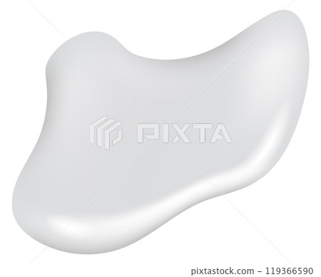 Skin lotion drop. Cosmetic sample white smear 119366590