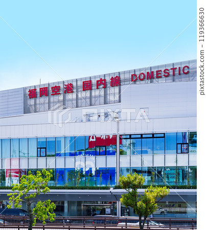 福岡機場是通往博多市的門戶【福岡的風景】*從機場外拍攝的照片 119366630