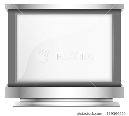 Advertising stand box with blank screen. Realistic display 119366631