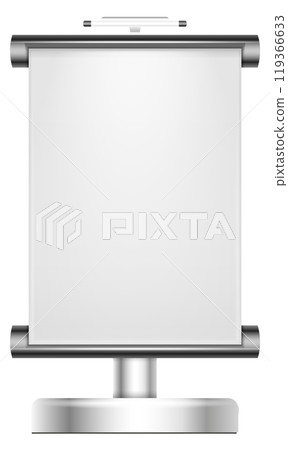 Realistic promo display mockup. Business ad stand 119366633