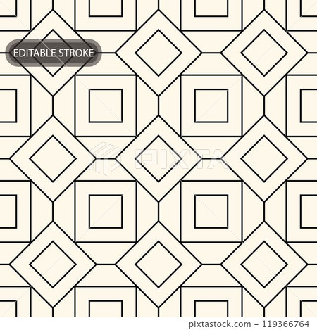 Seamless geometric pattern with editable stroke. Square classic grid . Background template, layout. Apply various pattern brushes for any themed design. Seamless geometric pattern with editable stroke. Square classic grid . Background template, layout. Apply various pattern brushes for any themed design. 119366764