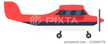 Vintage aircraft side view. Retro plane icon 119366770
