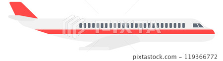 Passenger plane side view. Color aircraft transport 119366772