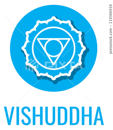 Vishuddha logo. Sacred indian symbol. Zen sign 119366916
