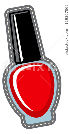 Nail polish textile patch. Fashion color sticker Nail polish textile patch. Fashion color sticker 119367065
