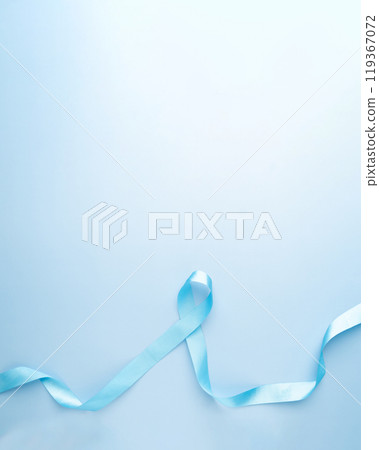 Men's health and Prostate cancer awareness campaign in November. Light blue ribbon awareness on sky blue background. Symbol for support men who living with cancer. Men's health and Prostate cancer awareness campaign in November. Light blue ribbon awareness on sky blue background. Symbol for support men who living with cancer. 119367072