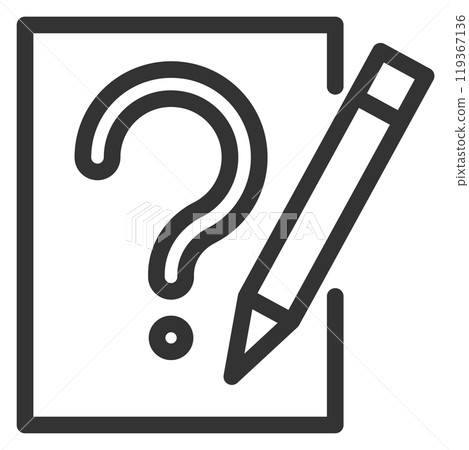 Questionnaire line icon. Survey symbol. Quiz sign Questionnaire line icon. Survey symbol. Quiz sign 119367136