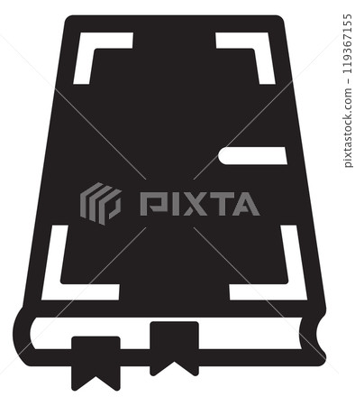 Book black icon. Library symbol. Education sign Book black icon. Library symbol. Education sign 119367155