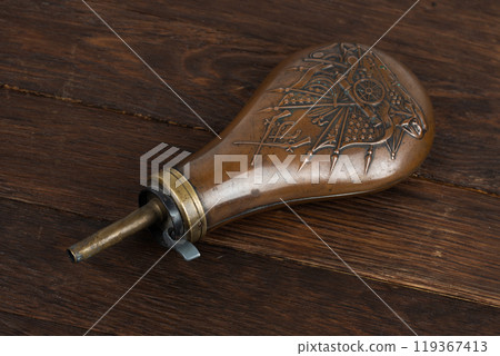 Old west gunpowder flask Old west gunpowder flask 119367413