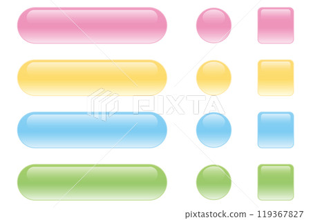 Aqua button illustration set Aqua button illustration set 119367827