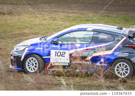 Automobile racing rally car SS time attack Automobile racing rally car SS time attack 119367835