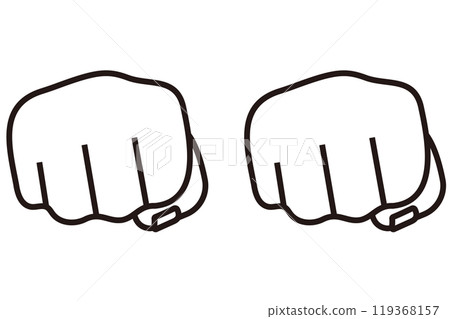 Goo punch icon illustration set 119368157