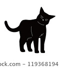 Black cat silhouette illustration 119368194