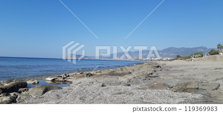 Coast of Alanya, Antalya. Mediterranean Sea. South of Turkey Coast of Alanya, Antalya. Mediterranean Sea. South of Turkey 119369983