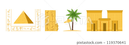 Egypt Symbols and Ancient Egyptian Object Vector Set 119370641