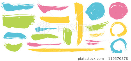 畫筆油漆彩色線條圓圈描邊設定 POP 顏色 畫筆油漆彩色線條圓圈描邊設定 POP 顏色 119370878