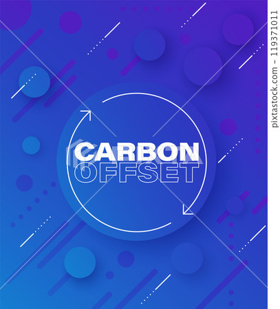 Carbon offset vector banner design Carbon offset vector banner design 119371011