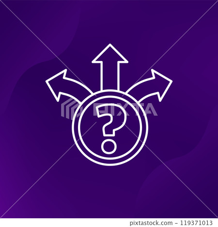 uncertainty line icon, decision making vector uncertainty line icon, decision making vector 119371013