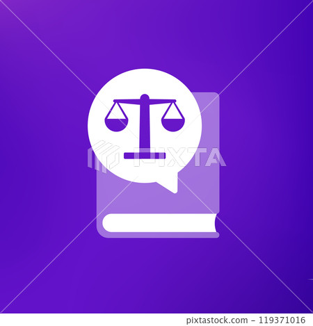 Legal book icon, vector design 119371016