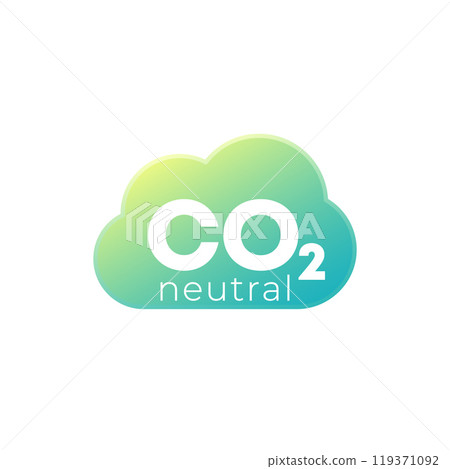 carbon neutral icon, co2 neutrality design 119371092