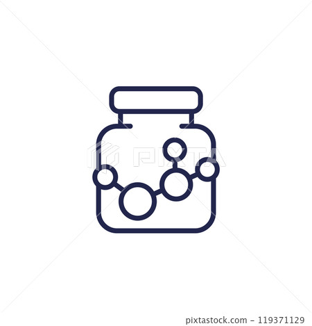 dietary supplement line icon on white dietary supplement line icon on white 119371129
