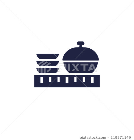 Serving size icon on white 119371149
