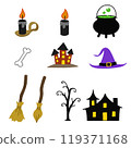 set of Halloween icons 119371168