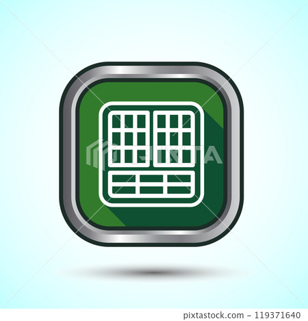 Solar Panel Icon Design Illustration, Solar Panel Power Station sign,  Button Design 119371640