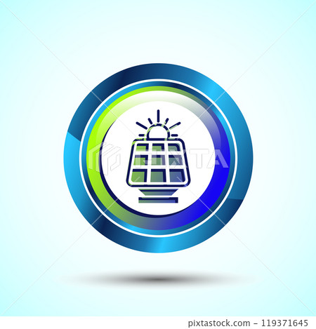Solar Panel Icon Design Illustration, Solar Panel Power Station sign, Button Design Solar Panel Icon Design Illustration, Solar Panel Power Station sign, Button Design 119371645