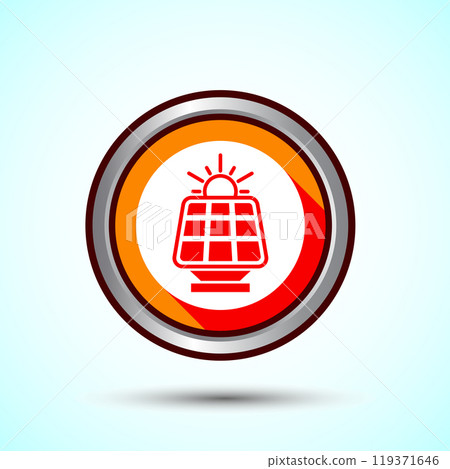Solar Panel Icon Design Illustration, Solar Panel Power Station sign, Button Design Solar Panel Icon Design Illustration, Solar Panel Power Station sign, Button Design 119371646