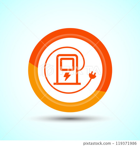 Fueling Sign Icon Design Illustration, Fuel Icon For Apps and Websites, Button Design 119371986