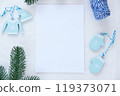 Christmas Card Mockup, Holiday Greeting Card or Invitation Mockup 5x7 119373071