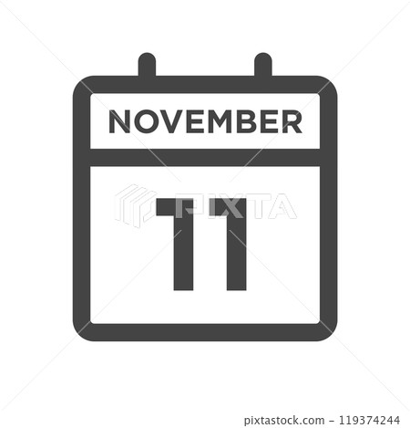 November 11 Calendar Day or Calender Date for Deadlines or Appointment 119374244