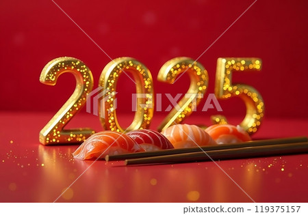 Sushi restaurant and Japanese cuisine, new year 2025 Sushi restaurant and Japanese cuisine, new year 2025 119375157