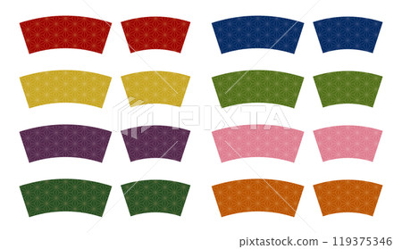 扇形框日式麻葉多彩套裝 119375346